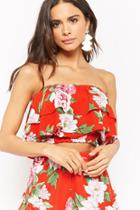 Forever21 Floral Tiered Tube Top