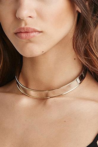Forever21 High-shine Cutout Choker