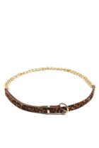 Forever21 Leopard Print Chained Waist Belt