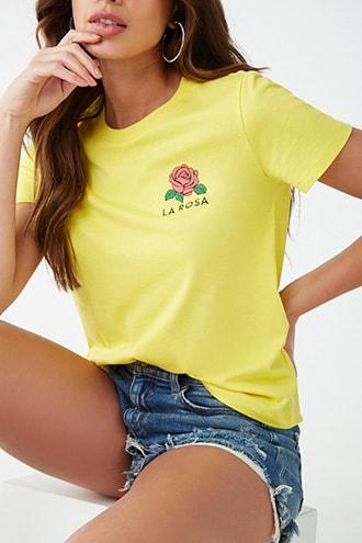 Forever21 La Rosa Graphic Tee