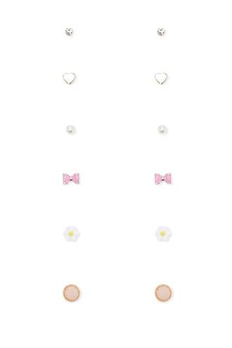 Forever21 Daisy And Bow Stud Set