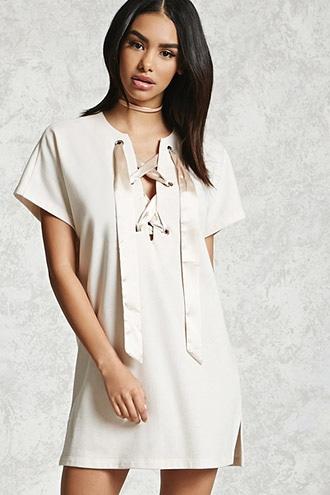 Forever21 Contemporary Ribbon-front Dress