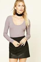 Love21 Women's  Contemporary Scoop Neck Top