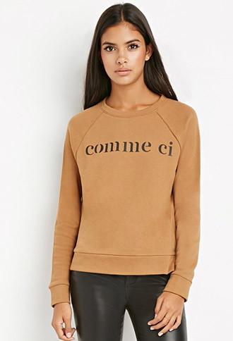 Love21 Comme Ci Back-zipper Sweatshirt