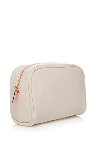 Forever21 Textured Faux Leather Makeup Pouch