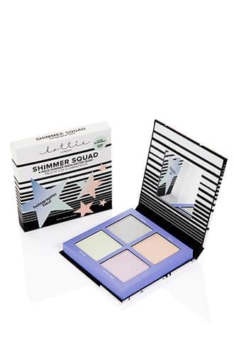 Forever21 Lottie London Shimmer Squad Holographic Haul Highlighter Quad