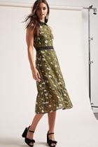Forever21 Floral Print Ruffle-hem Dress