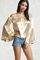 Forever21 Sateen Off-the-shoulder Top
