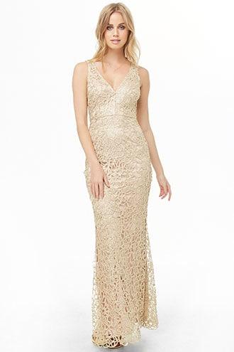 Forever21 Beaded Overlay Maxi Dress