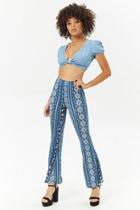 Forever21 Flare-leg Stretch-knit Pants