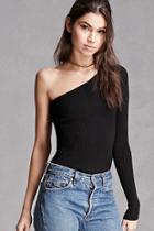 Forever21 One-shoulder Ribbed Top