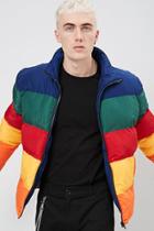 Forever21 Multicolor Colorblock Puffer Jacket