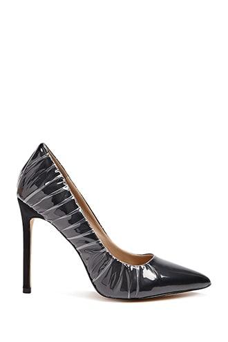 Forever21 Privileged Shoes Pointed Satin & Plastic Pumps