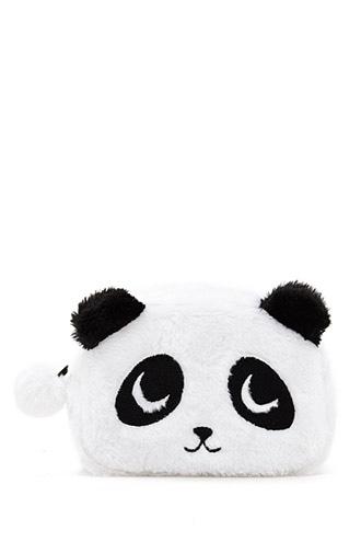 Forever21 Fuzzy Panda Bear Makeup Bag
