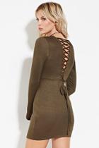 Forever21 Women's  Lace-up Back Dress