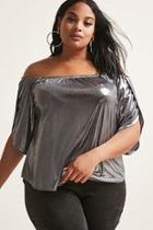 Forever21 Plus Size Black Ivy Metallic Top