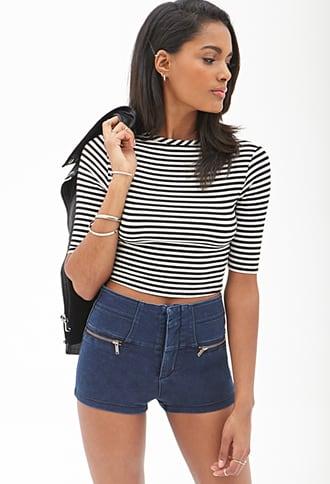 Forever21 High-rise Zippered Shorts