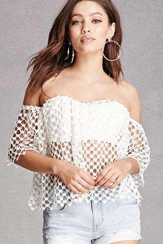 Forever21 Off-the-shoulder Cutout Top