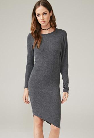 Forever21 Marina T. Asymmetrical Sweater Dress