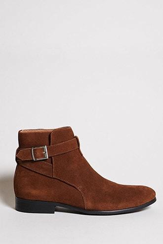 Forever21 Men Foundation Buckled Suede Boots