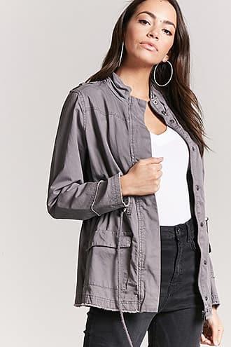 Forever21 Frayed Cargo Jacket