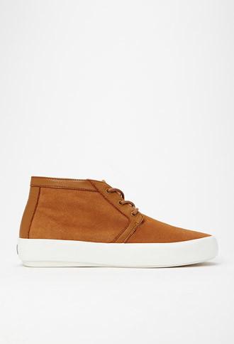 21 Men Men's  Tan Unnown Josef Suede Mid-top Sneaker