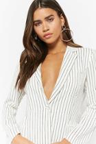 Forever21 Single-breasted Pinstriped Blazer