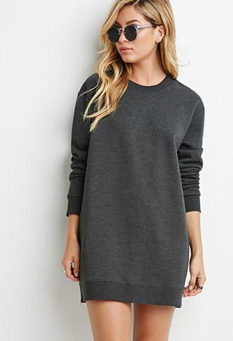 Forever21 Longline Zipped Sweatshirt