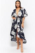 Forever21 Plus Size Floral High-low Longline Cardigan