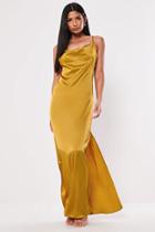 Forever21 Missguided Satin Cowl Neck Gown