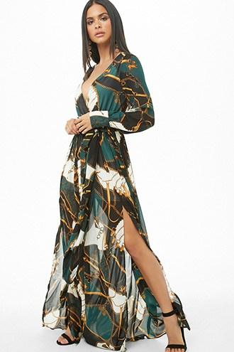 Forever21 Baroque Chiffon Maxi Dress