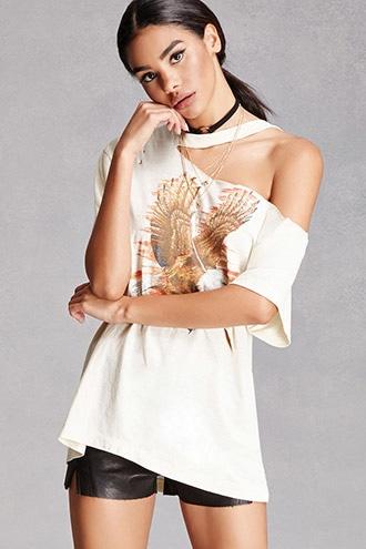 Forever21 Distressed Eagle Graphic Tee