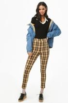 Forever21 Chain-accent Plaid Skinny Pants