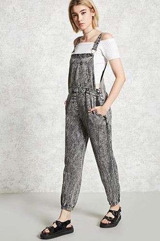 Forever21 Acid Wash Overalls