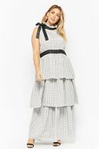 Forever21 Plus Size Gingham Tie-neck Maxi Dress