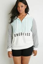 Forever21 Plus Unedited Graphic Colorblocked Hoodie