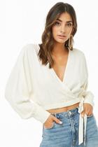 Forever21 Faux Wrap Crop Top
