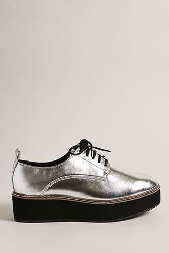 Forever21 St. Sana Platform Patent Leather Flatform Oxfords