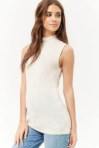 Forever21 Sleeveless Mock Neck Top
