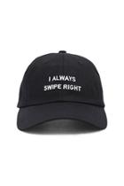 Forever21 I Always Swipe Right Embroidered Dad Cap