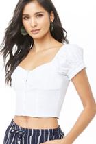Forever21 Bustier-inspired Peasant Crop Top