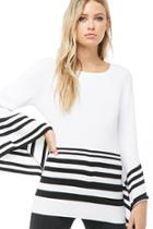 Forever21 Striped Angel Wing Sweater