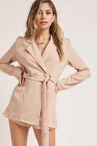 Forever21 Double-breasted Belted Romper
