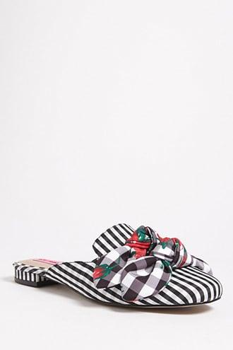 Forever21 Betsey Johnson Gingham Loafer Mules