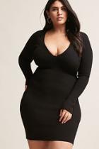Forever21 Plus Size Ribbed Plunging Bodycon Dress