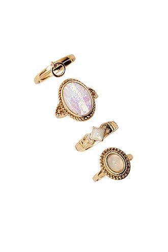 Forever21 Iridescent Stone Ring Set