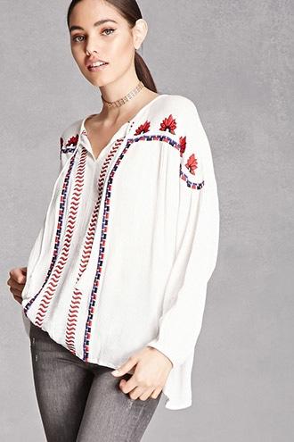 Forever21 Rd & Koko Embroidered Top