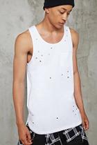 21 Men Men's  Raw-cut Perforated Tank Top