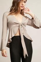 Forever21 Ruffle Self-tie Top