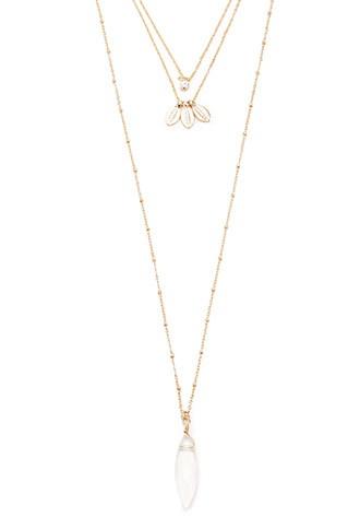 Forever21 Faux Crystal Necklace Set